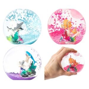 Orb Squish-O Sphere Fish Sharks Aquarium Floating Squishy Viral Tik Tok 3x